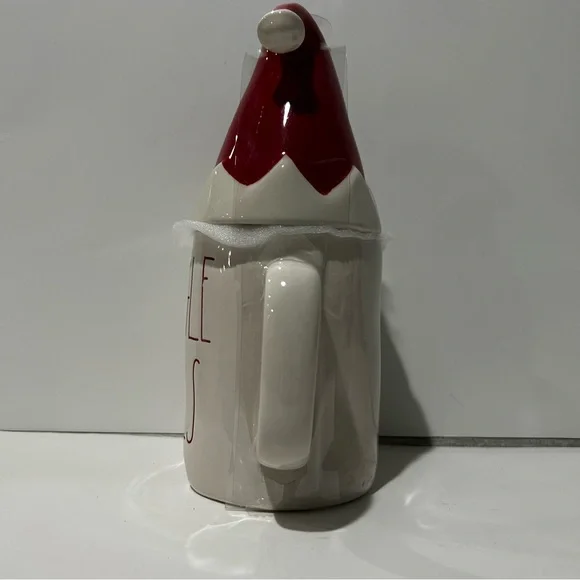 Rae Dunn Jingle Bells Mug with Topper